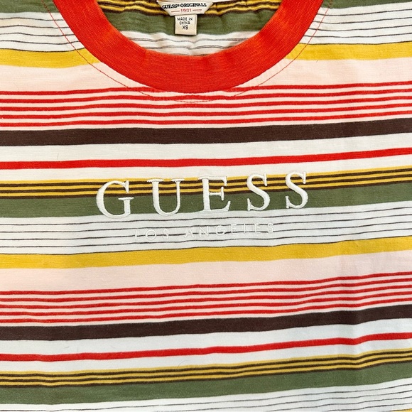 GUESS ORIGINALS Striped Crop Top XS - Picture 3 of 7